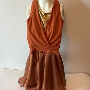 Custom Bronze/Gold Dance Dress